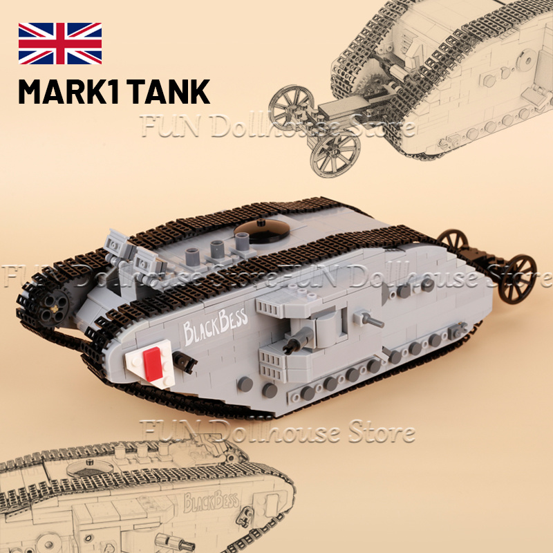 MOC WW1 Military Army Soldier  - Lego Compatible Military Tank ulasan dan harga