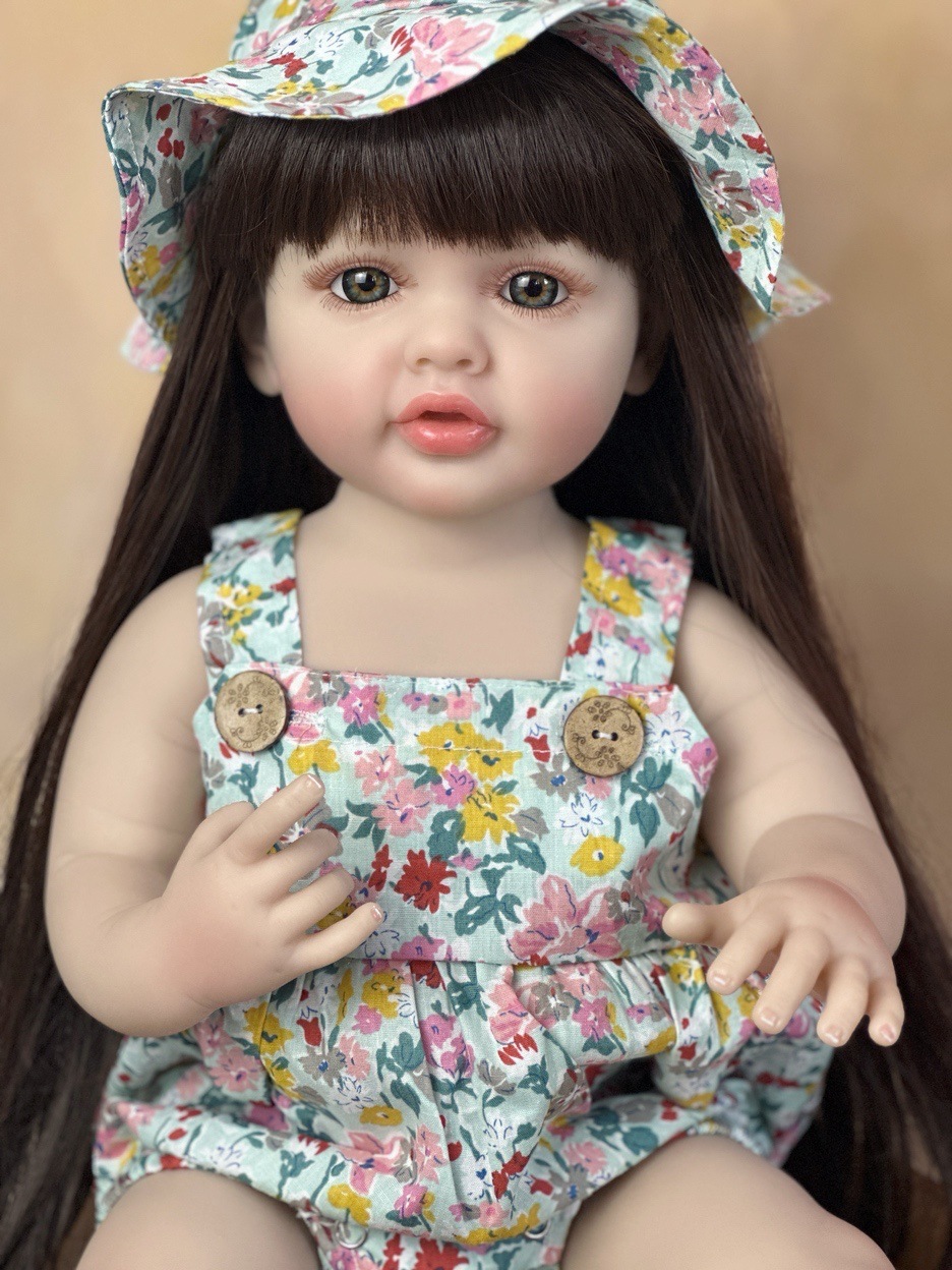 22Inch Cuddly Full Body Silico - Reborn Baby Doll Silicone Realistic ulasan dan harga