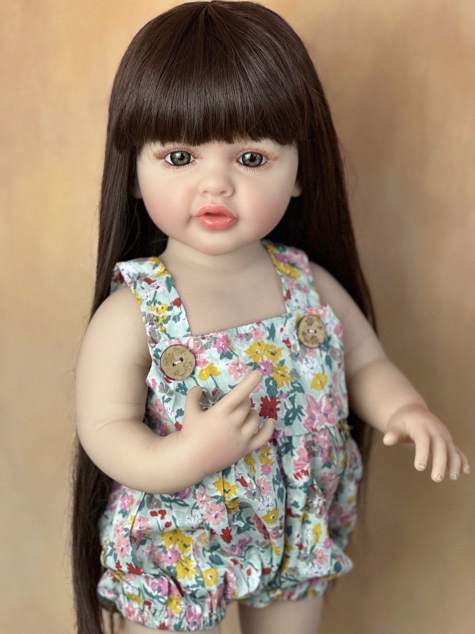 22Inch Cuddly Full Body Silico - Reborn Baby Doll Silicone Realistic ulasan dan harga