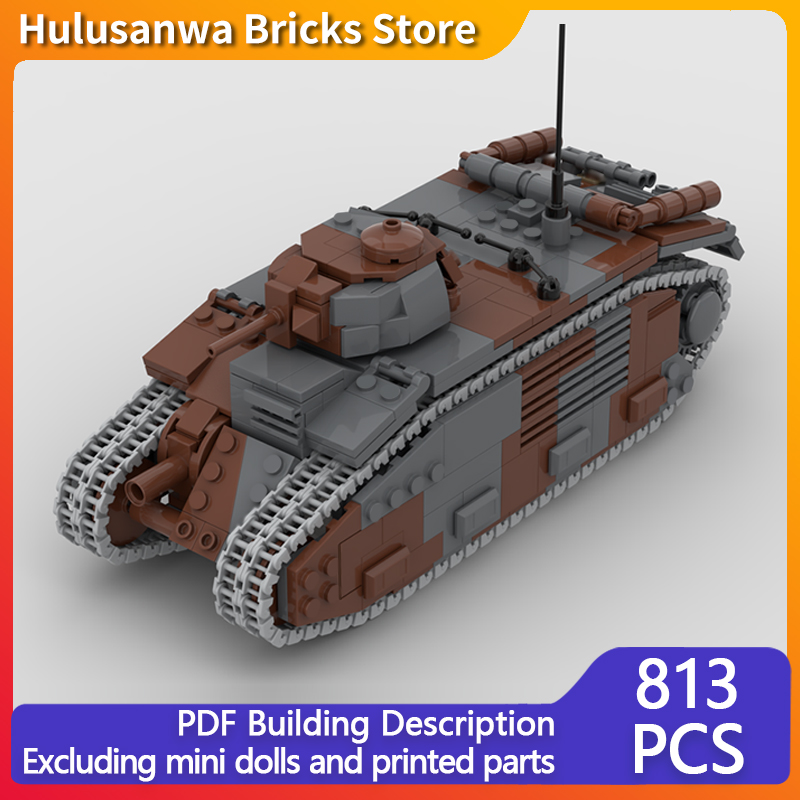 B1 Bis Military Tanks Model MO - Lego Compatible Military Tank ulasan dan harga