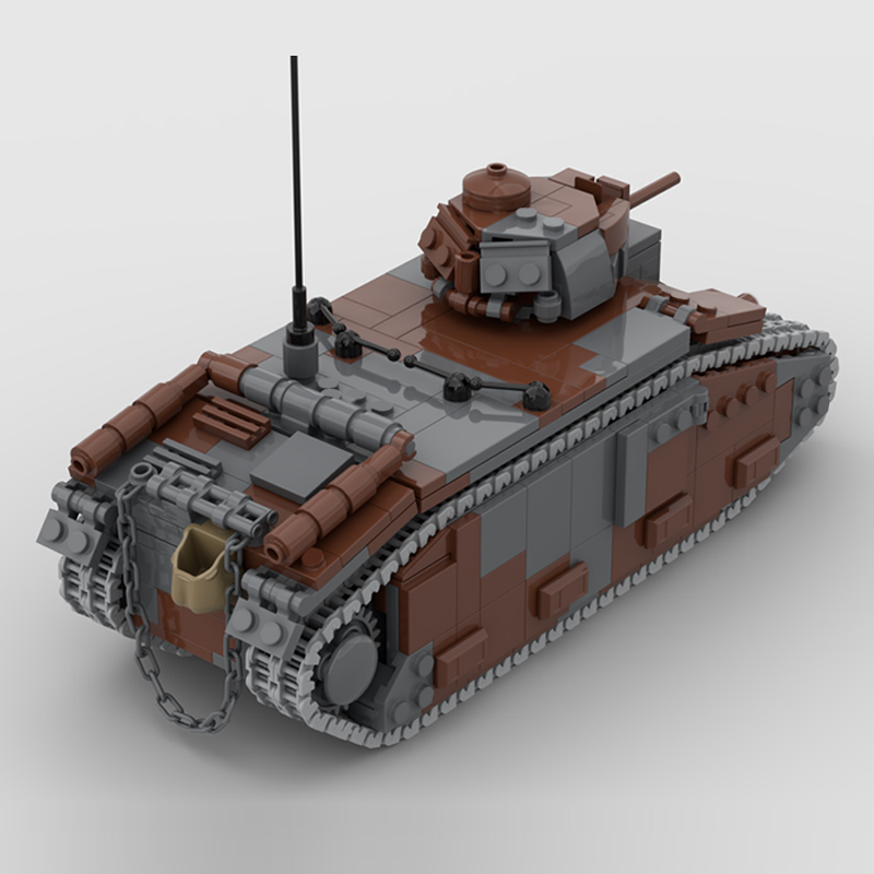 B1 Bis Military Tanks Model MO - Lego Compatible Military Tank ulasan dan harga